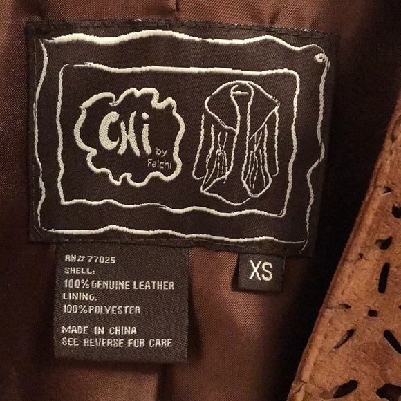 Chi by Carlos Falchi brown suede cut out - Picture 4 of 8